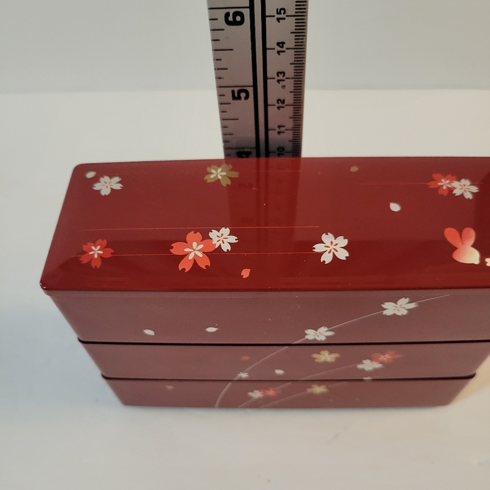 Plastic Stacking Storage Box Floral Pattern - Picture 6 of 7